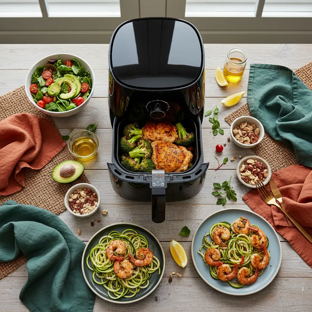 Air fryer para dieta low carb: 5 receitas prontas em 15 min — resultado