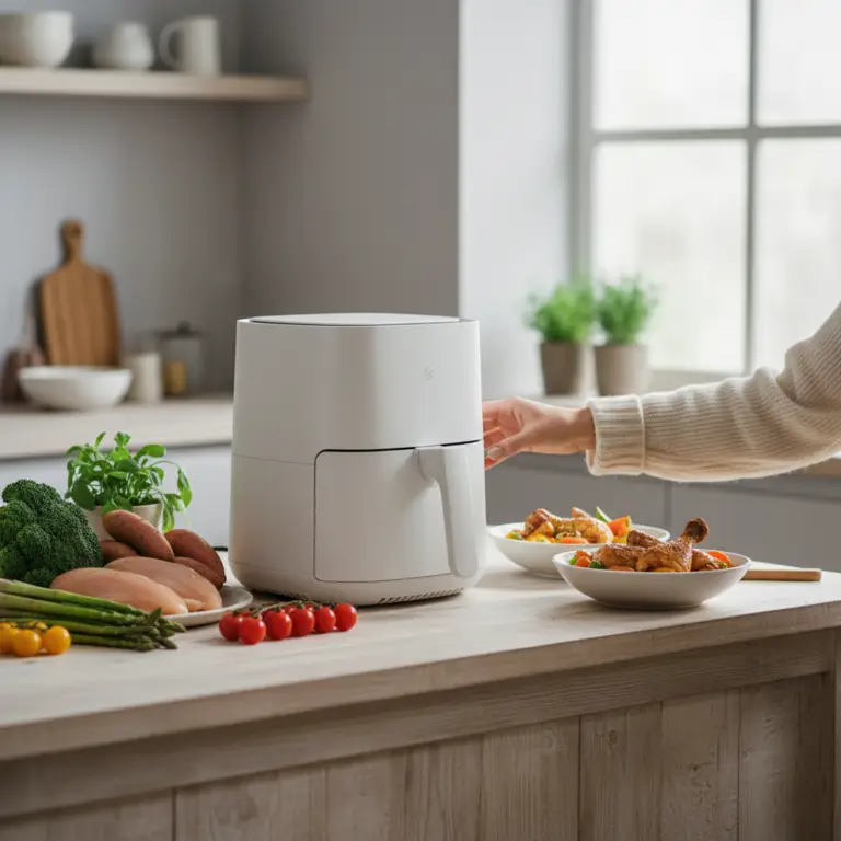 Ilustração editorial: Air fryer para emagrecer: elimine 80% do óleo em 20 minutos