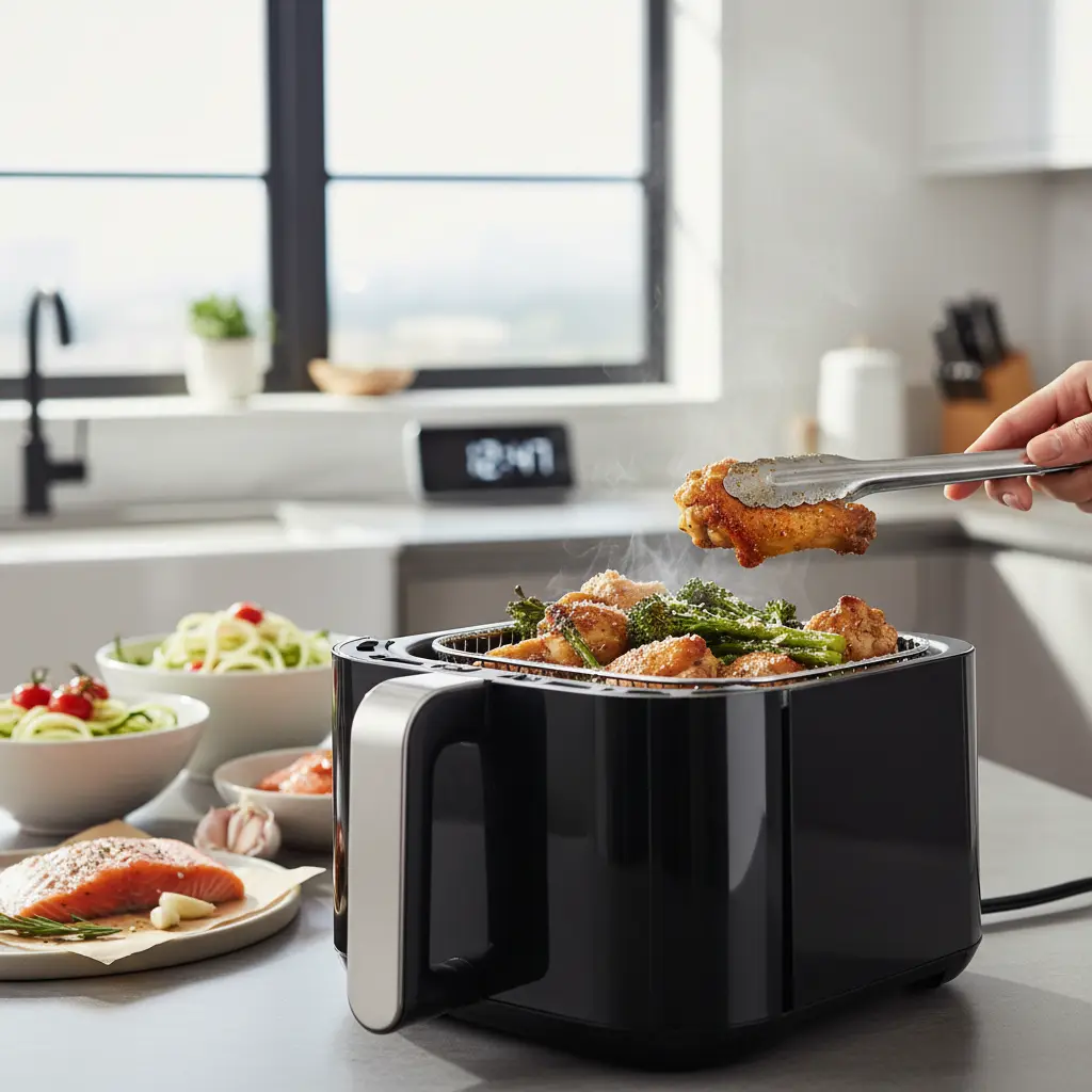 Air fryer sem carboidrato: 5 receitas prontas em 15 minutos — detalhe
