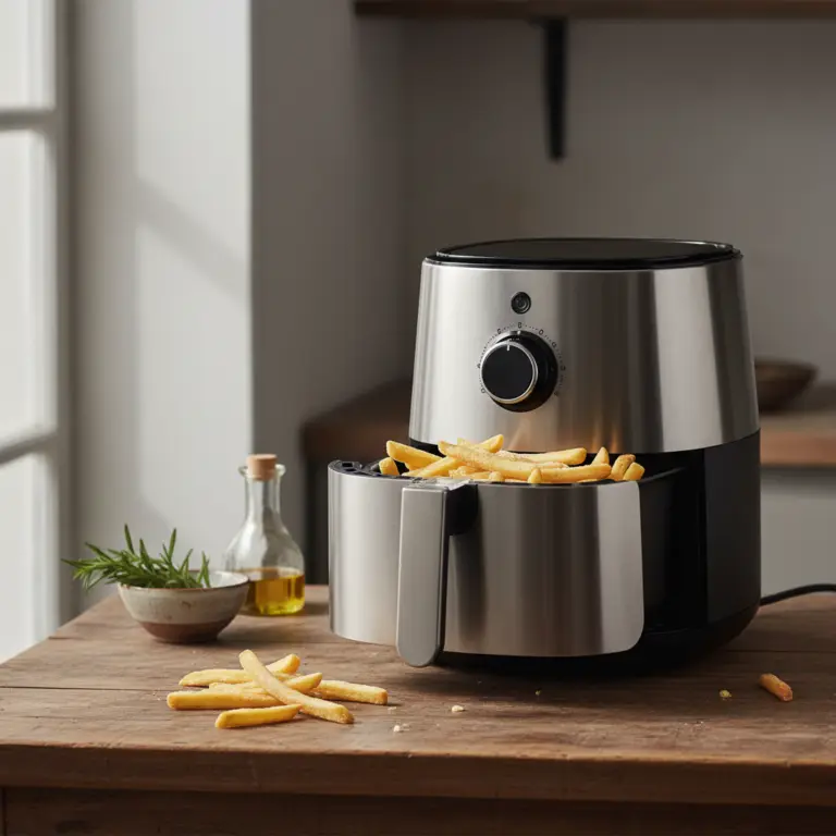 Ilustração editorial: Batata frita congelada na air fryer: 3 segredos para crocância