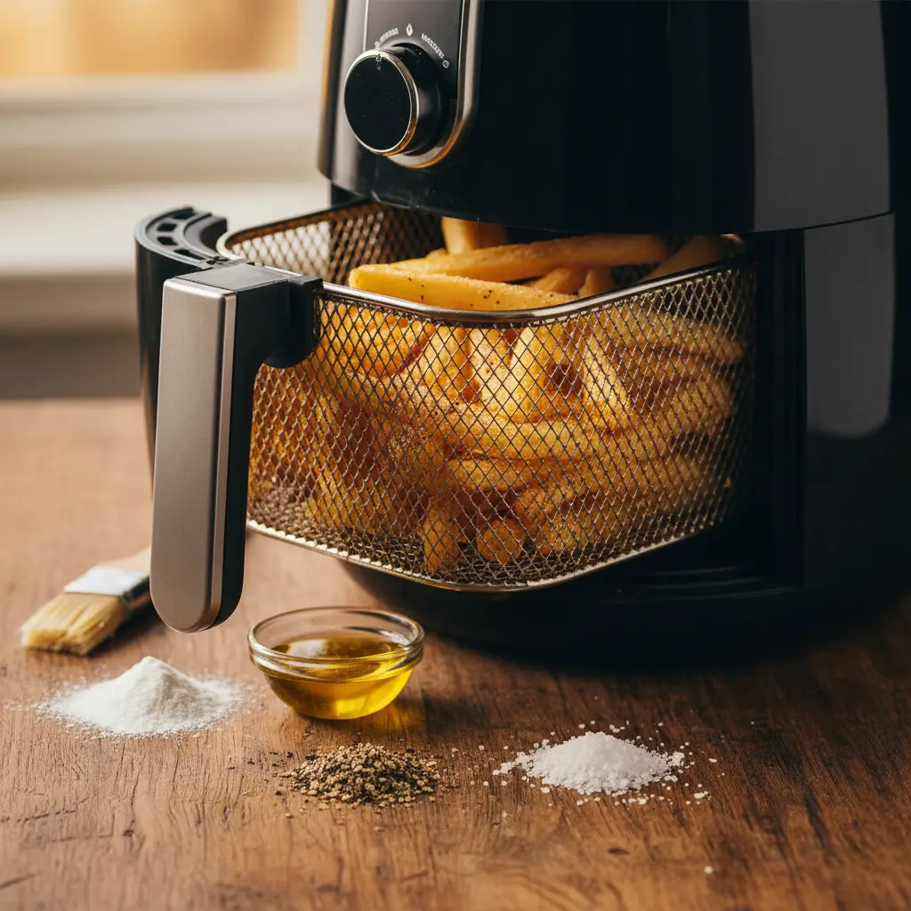 Batata frita congelada na air fryer: 3 segredos para crocância — detalhe