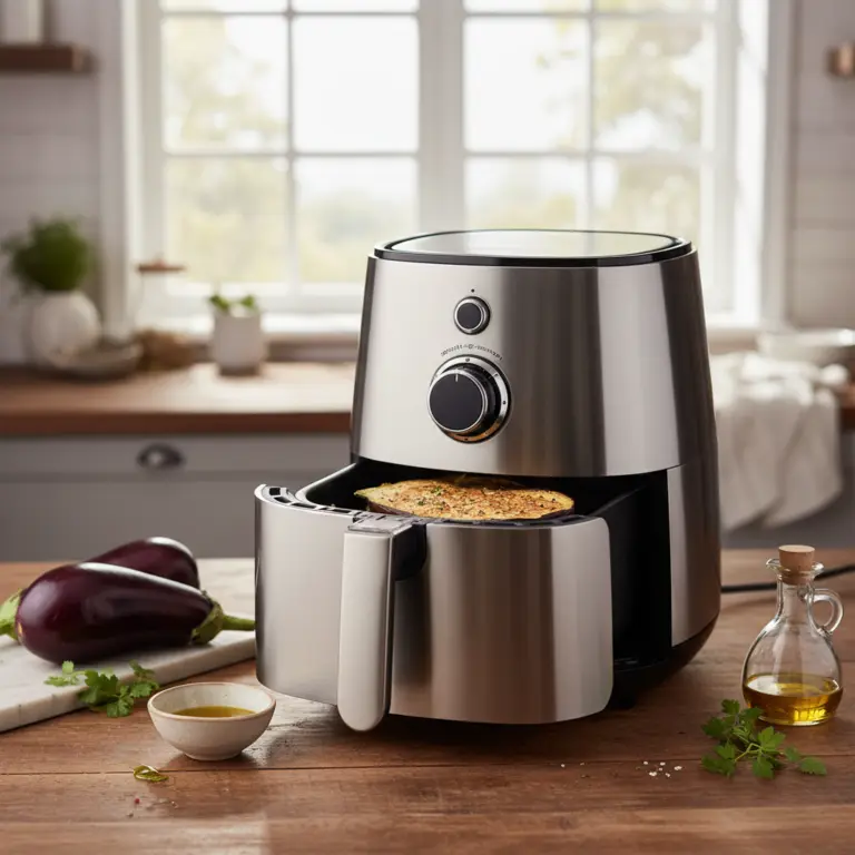 Ilustração editorial: Berinjela na air fryer: receita pronta em 12 minutos