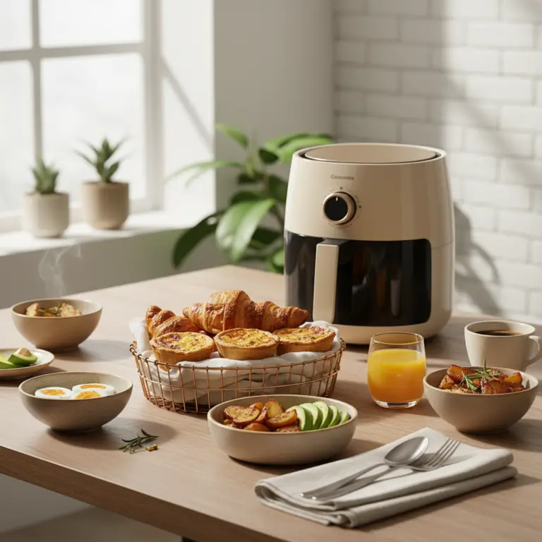 Ilustração editorial: Café da manhã na air fryer: 5 receitas prontas em 10 minutos
