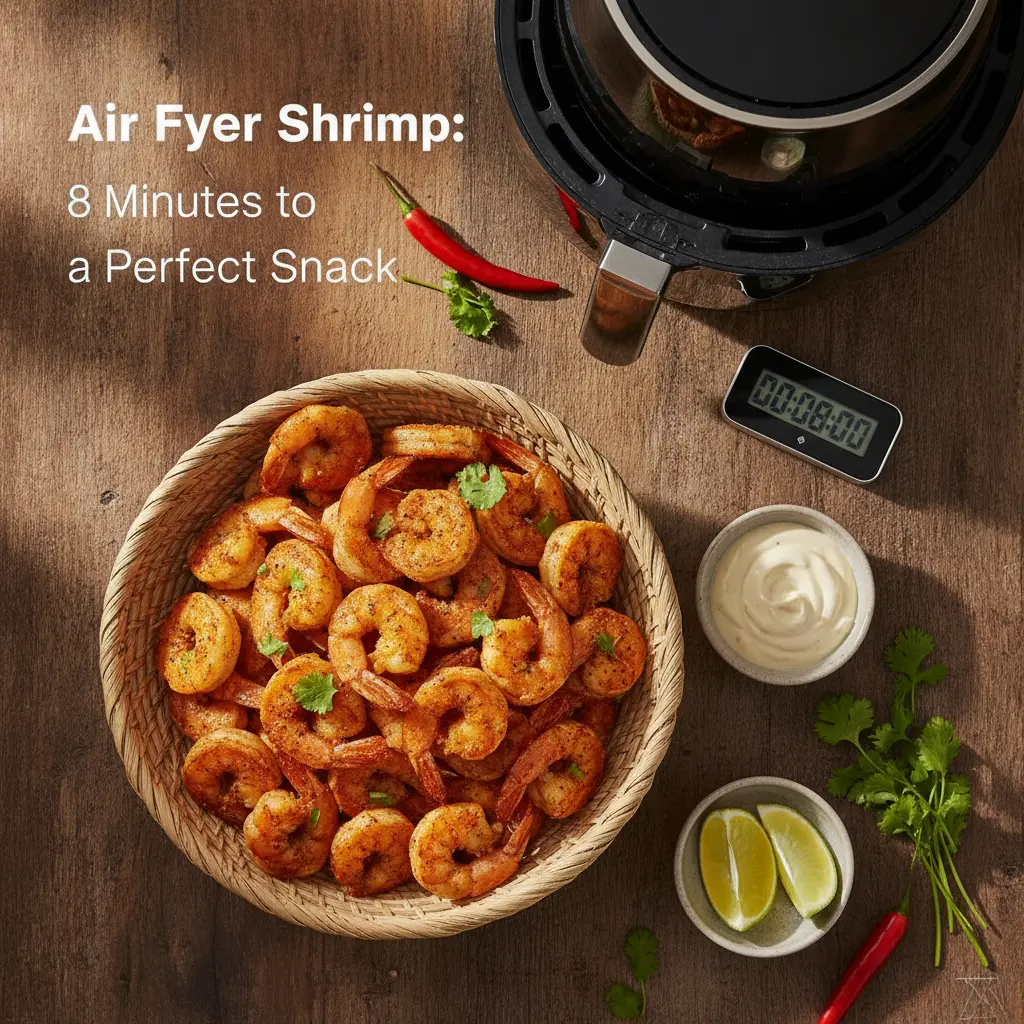 Camarão na air fryer: 8 minutos para um petisco perfeito — resultado