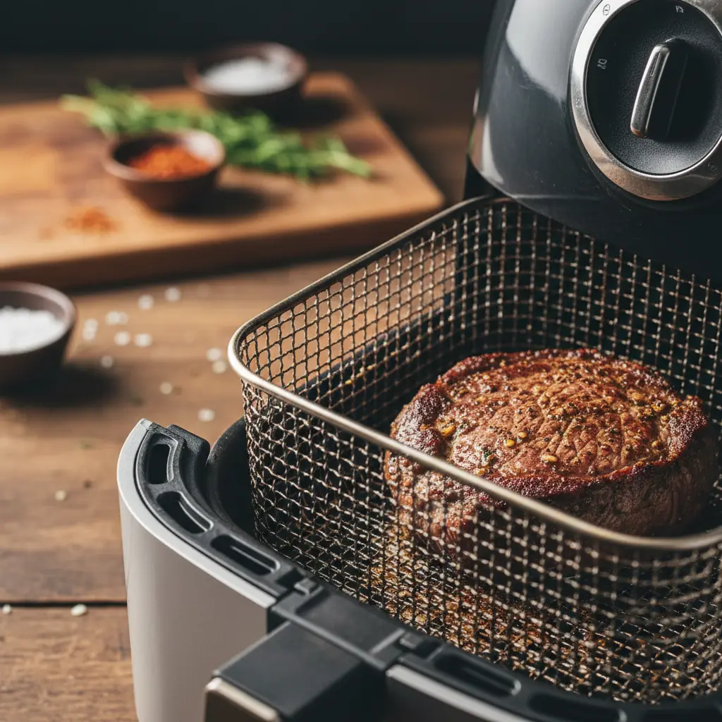 Carne na air fryer: 5 segredos para o ponto perfeito — detalhe