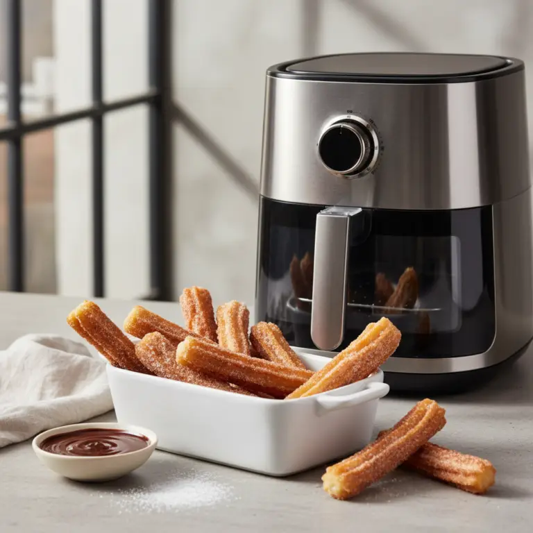 Ilustração editorial: Churros na air fryer: receita pronta em 12 minutos
