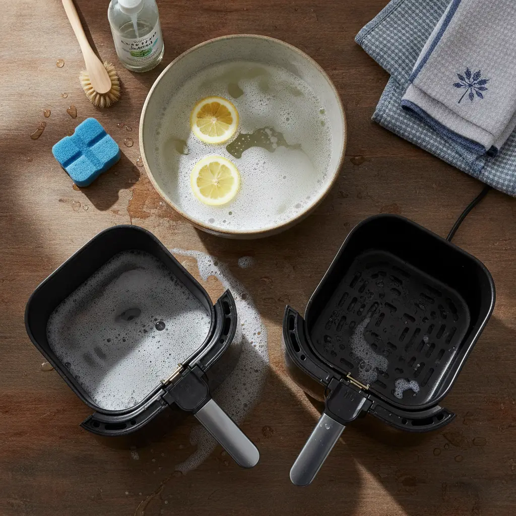 Como limpar air fryer: 3 passos para remover toda a gordura — resultado