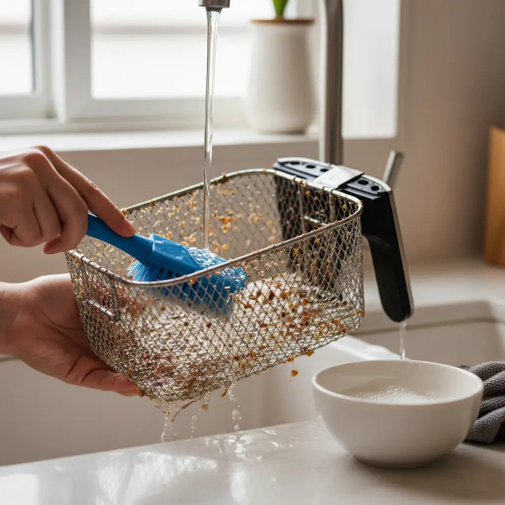 Como limpar air fryer: 3 passos para remover toda a gordura — detalhe
