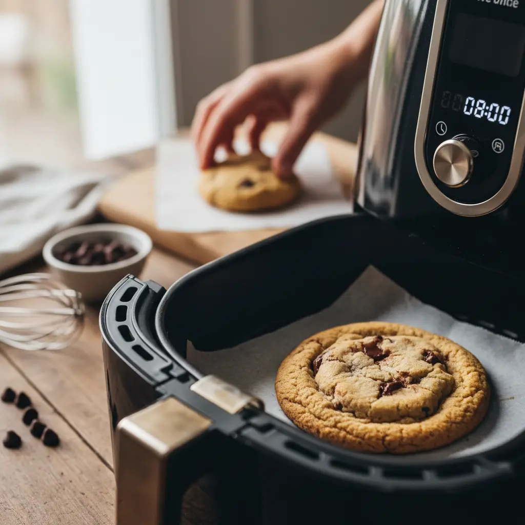 Cookie na Air Fryer: 3 passos para a perfeição em 8 minutos — detalhe