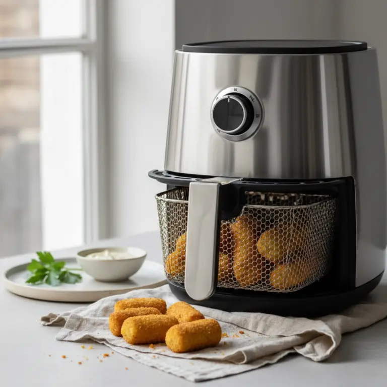 Ilustração editorial: Croquete na Air Fryer: 3 Dicas para Ficar Perfeito e Crocante