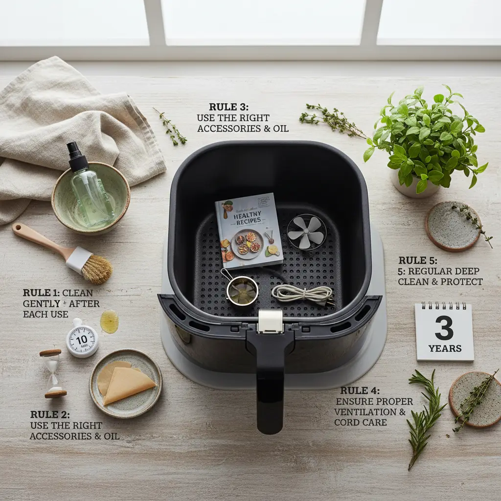 Cuidados com air fryer: 5 regras para durar 3 anos a mais — resultado