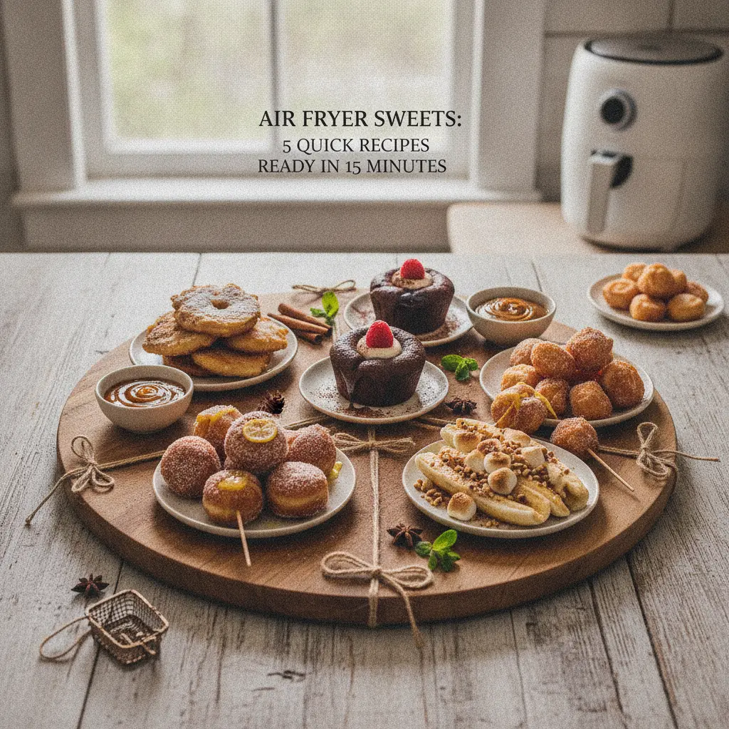 Doces na air fryer: 5 receitas rápidas prontas em 15 minutos — resultado