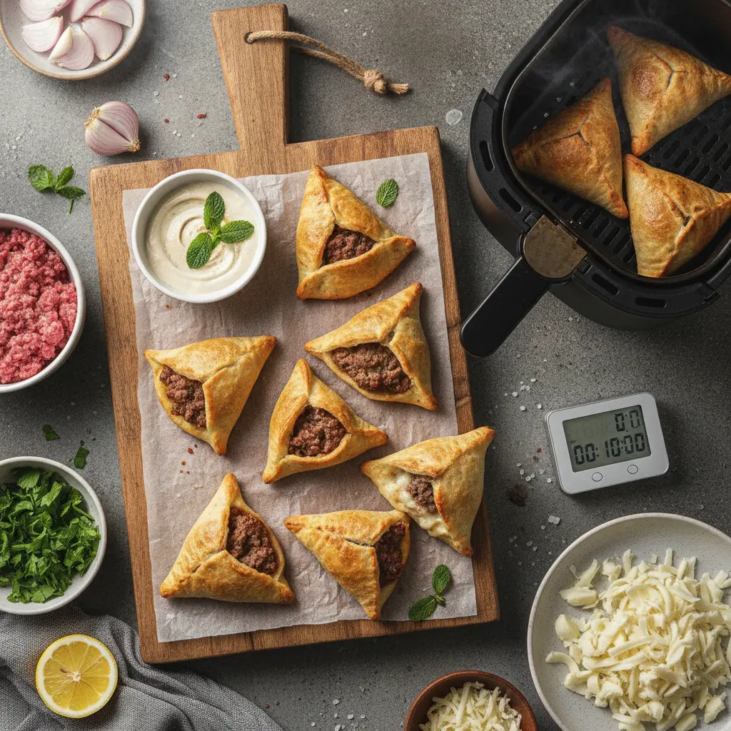 Esfirra na air fryer: 10 minutos para um lanche perfeito — resultado