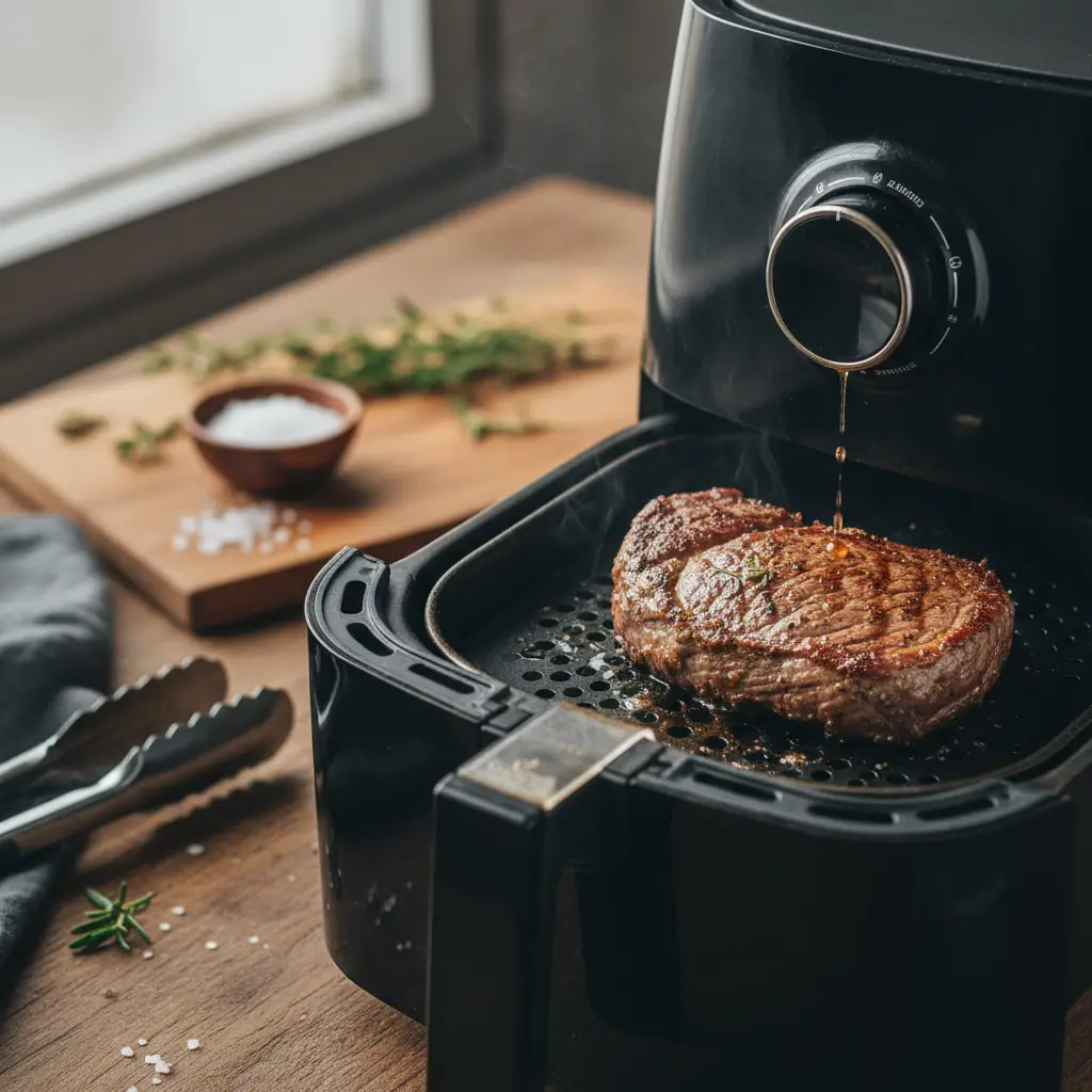 Fraldinha na air fryer: suculenta e pronta em 20 minutos — detalhe