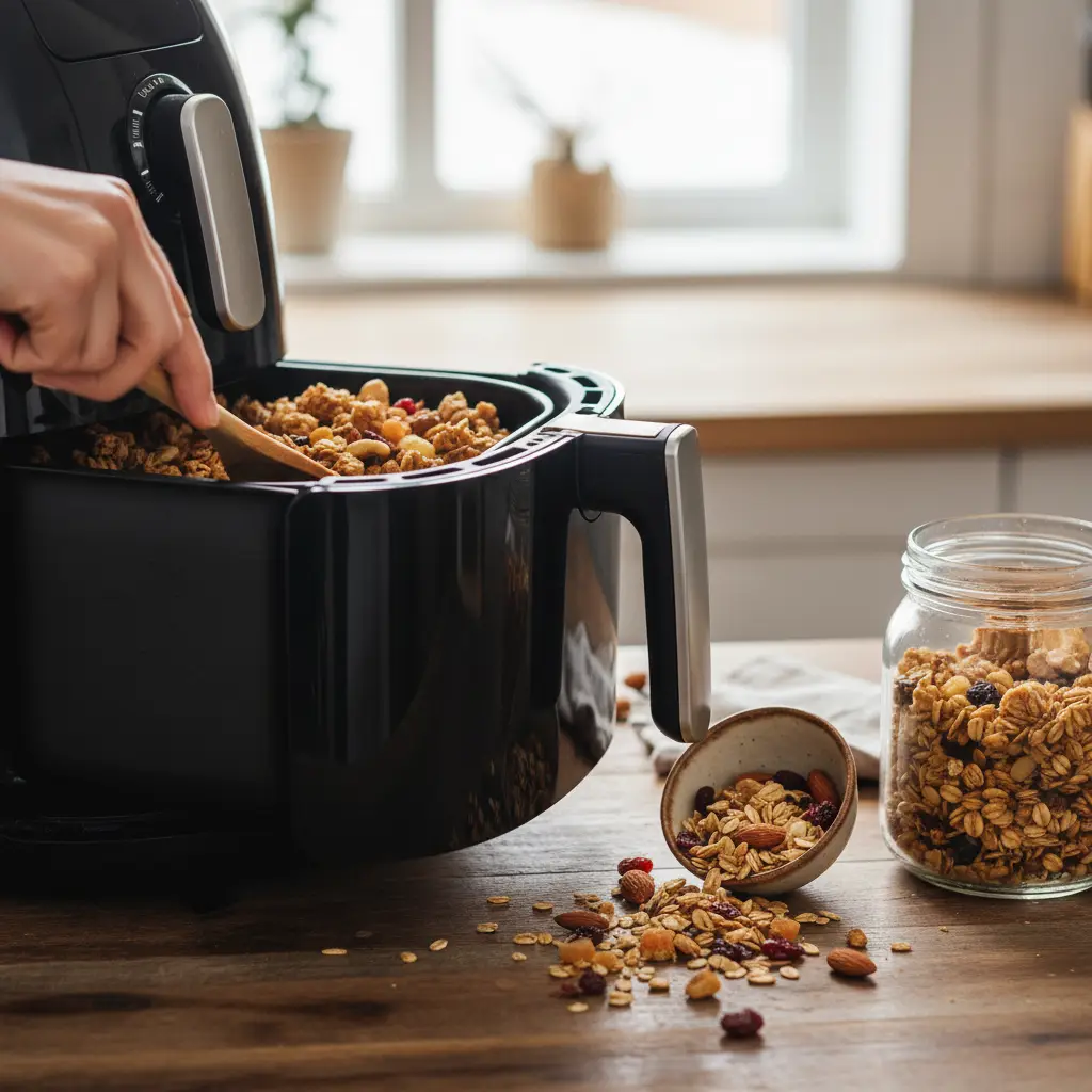 Granola na Air Fryer: 3 Segredos para Crocância Perfeita — detalhe