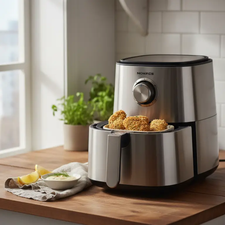 Ilustração editorial: Iscas de peixe na air fryer: 3 passos para crocância perfeita