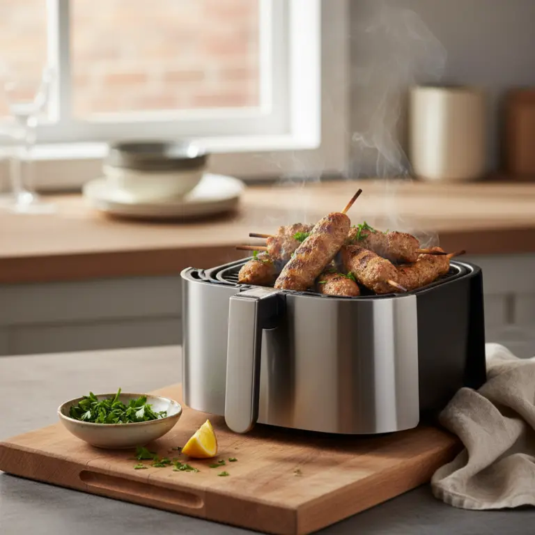 Ilustração editorial: Kafta na air fryer: receita suculenta pronta em 12 minutos