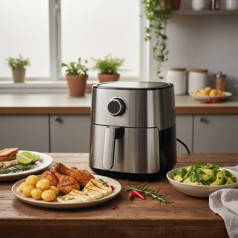 Ilustração editorial: Keto Air Fryer Brasil: 5 Receitas Prontas em 15 Minutos