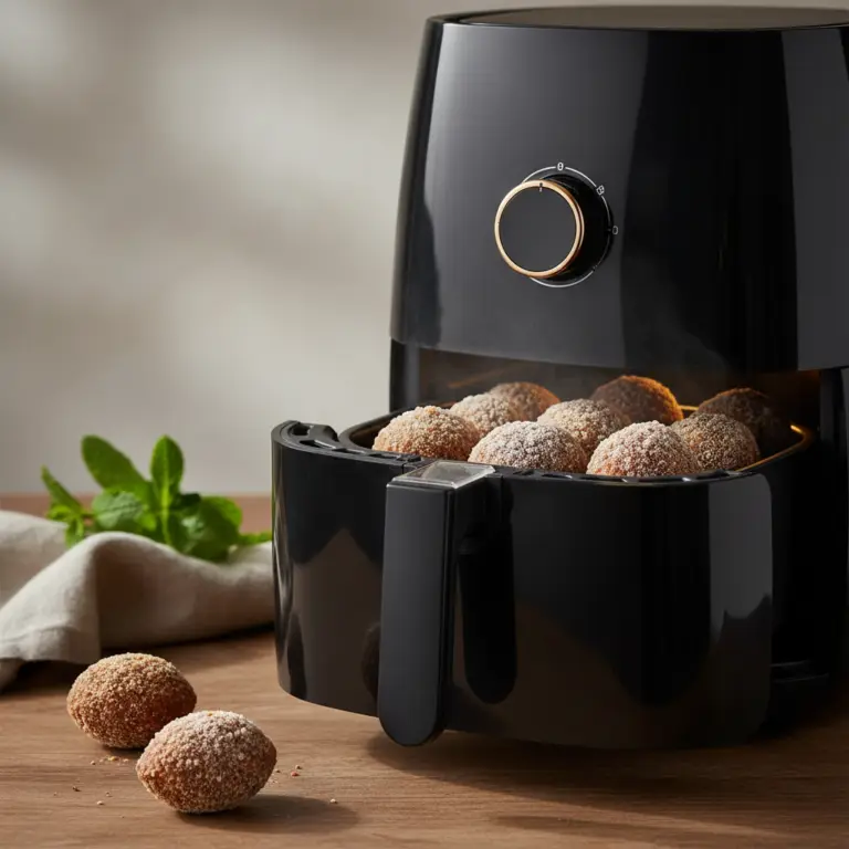 Ilustração editorial: Kibe congelado na air fryer: 3 segredos para dourar em 15 min