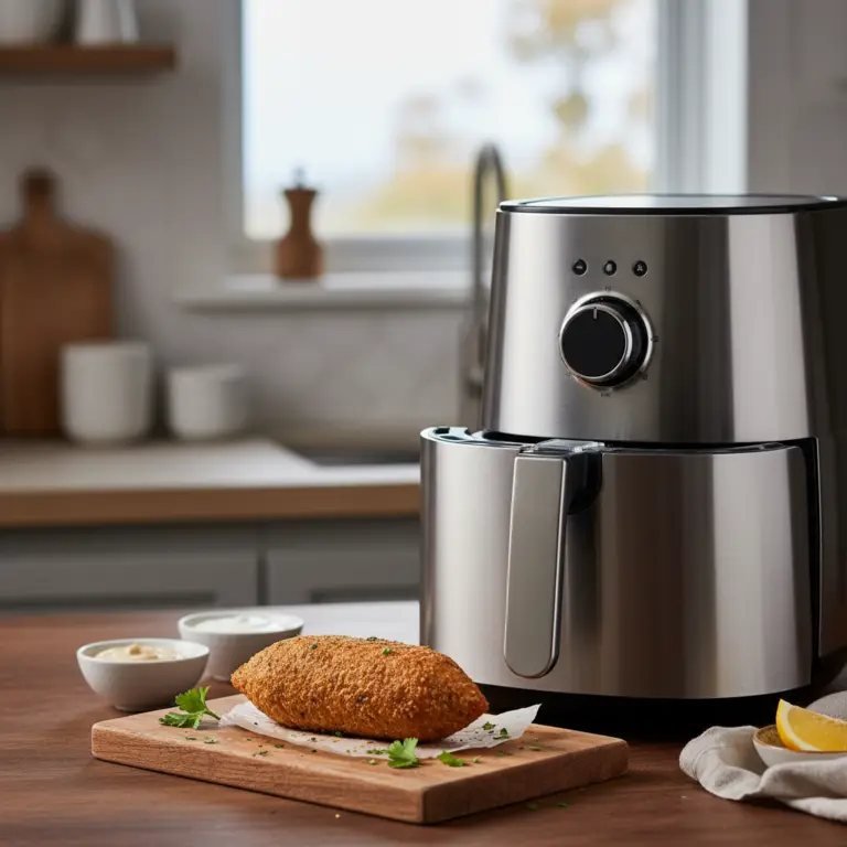 Ilustração editorial: Kibe na Air Fryer: 3 Segredos para Ficar Crocante em 15 Min