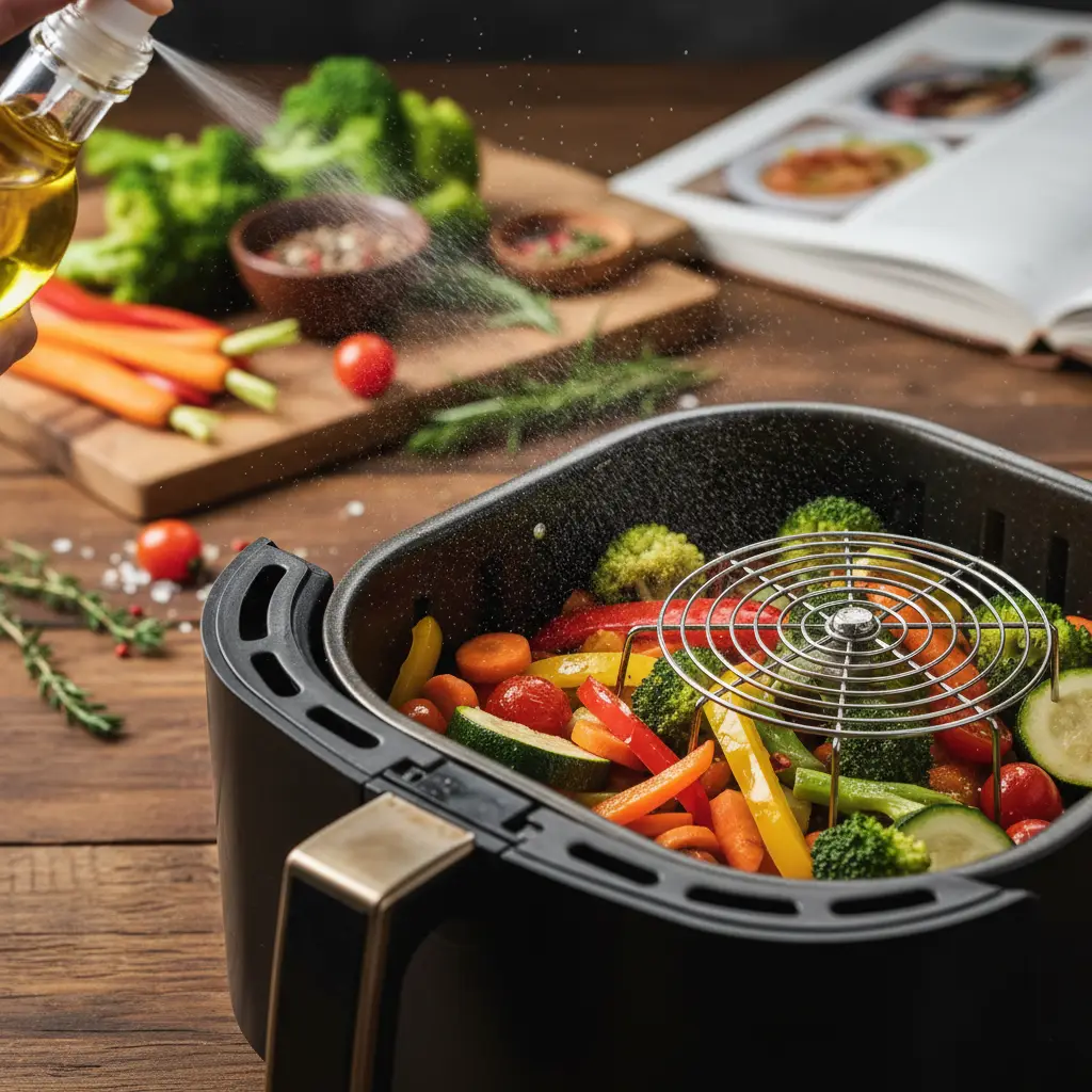 Legumes na air fryer: 5 segredos para vegetais perfeitos — detalhe