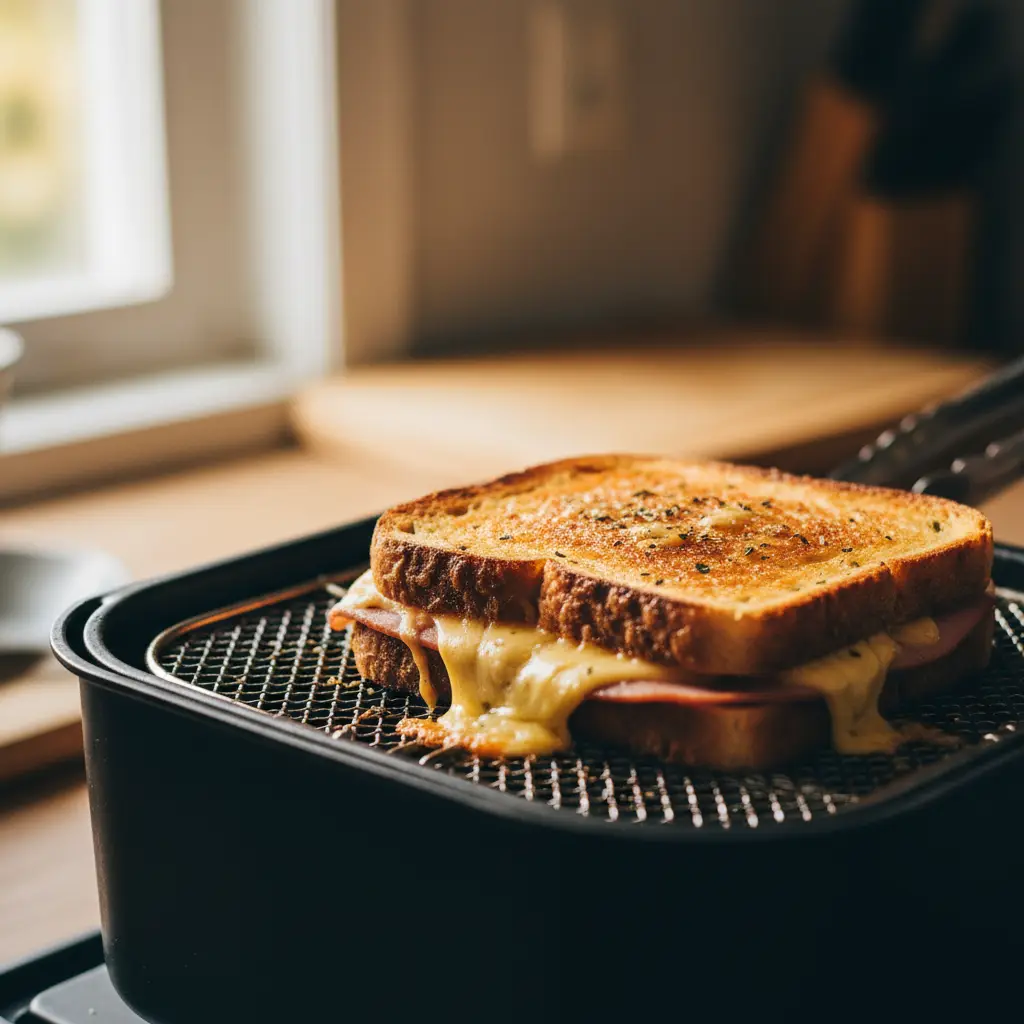 Misto quente na air fryer: 5 minutos para o lanche perfeito — detalhe