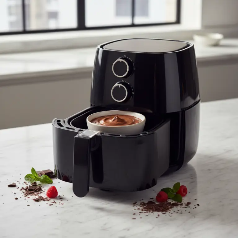 Ilustração editorial: Mousse de chocolate na air fryer: receita pronta em 15 minutos