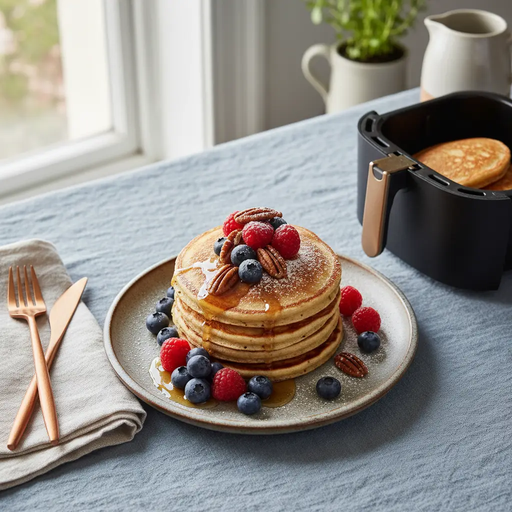 Panqueca na air fryer: 5 passos para o café da manhã perfeito — resultado