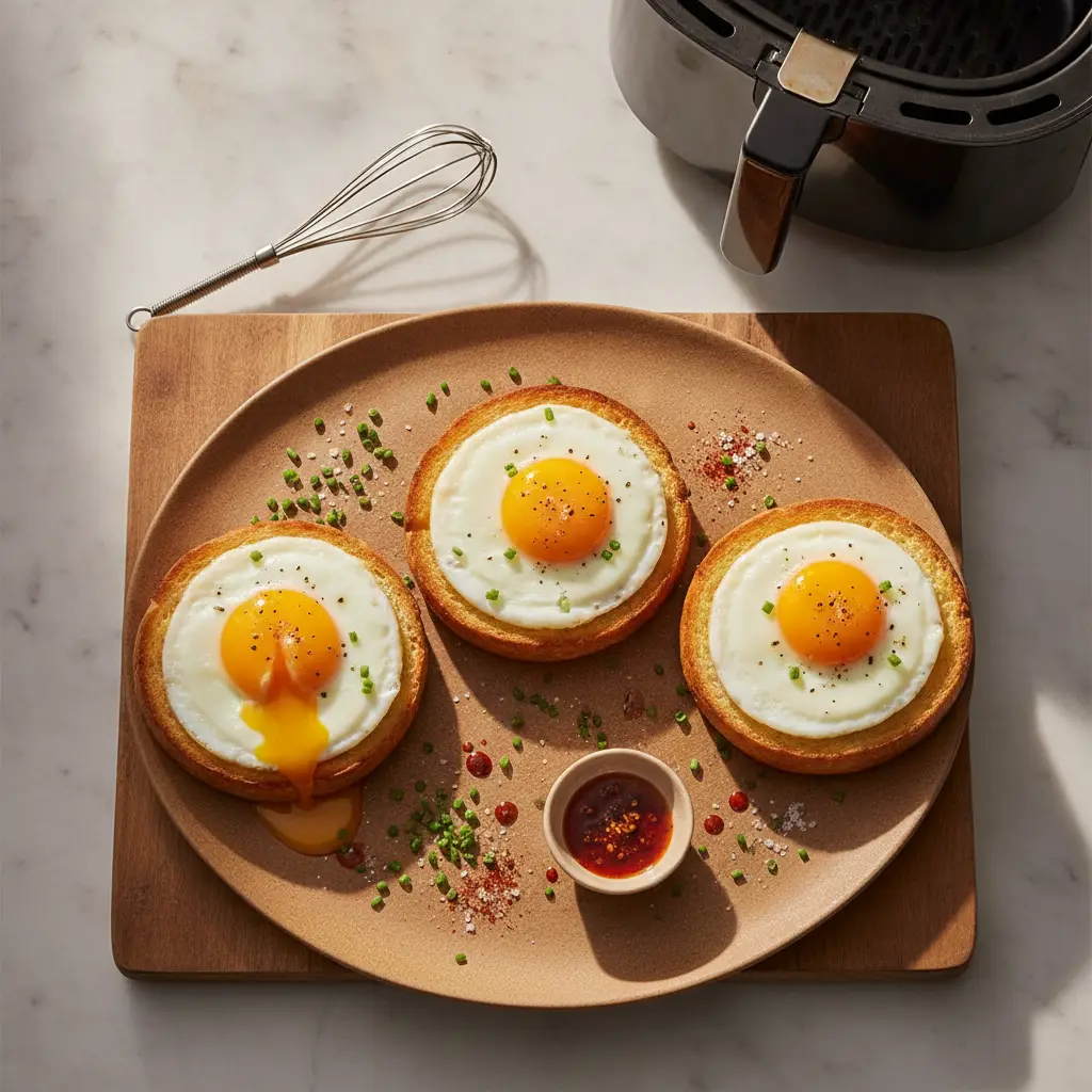 Pão com ovo na air fryer: 3 segredos para o ponto perfeito — resultado