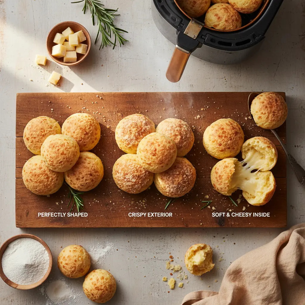 Pão de queijo na air fryer: 3 segredos para ficar perfeito — resultado