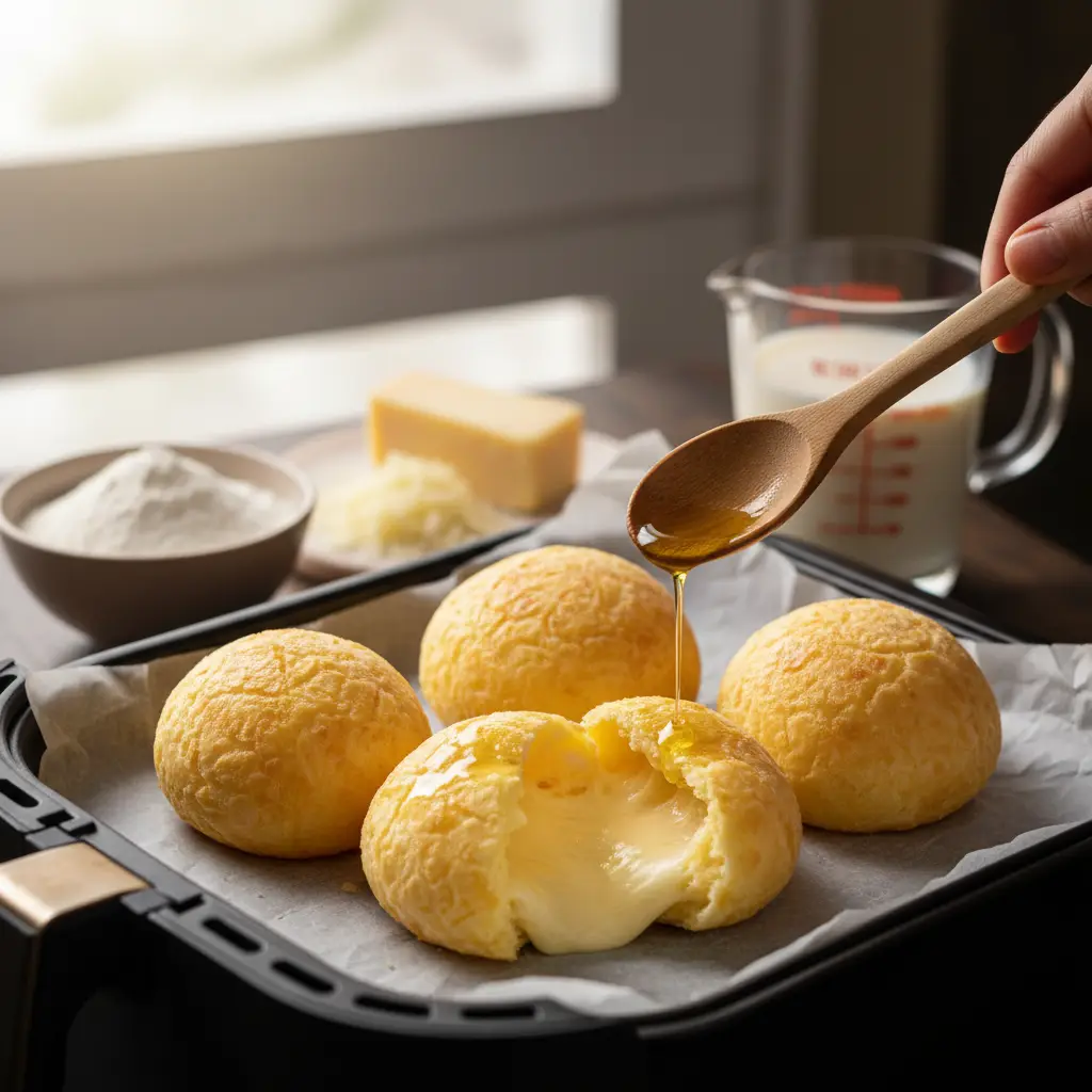 Pão de queijo na air fryer: 3 segredos para ficar perfeito — detalhe