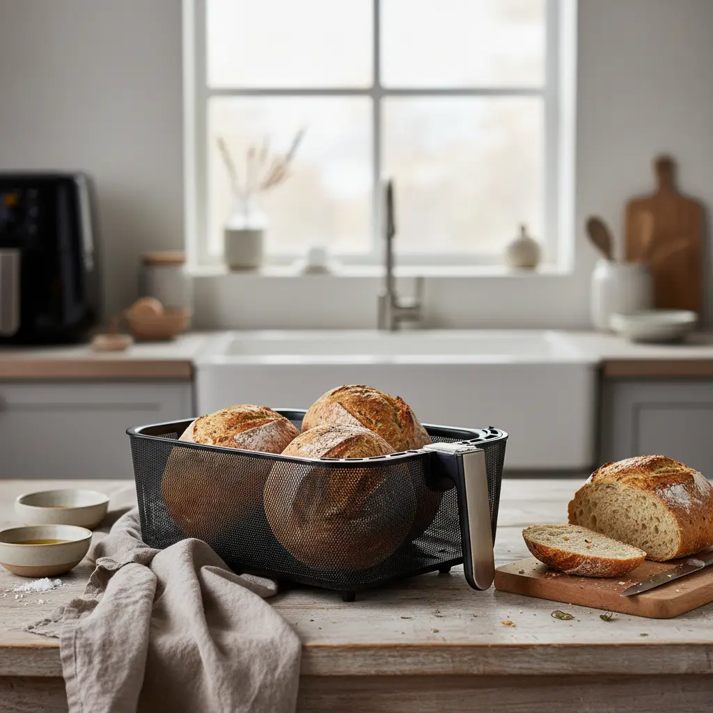 Pão na Air Fryer: 3 Truques para Ficar Crocante em 5 Minutos