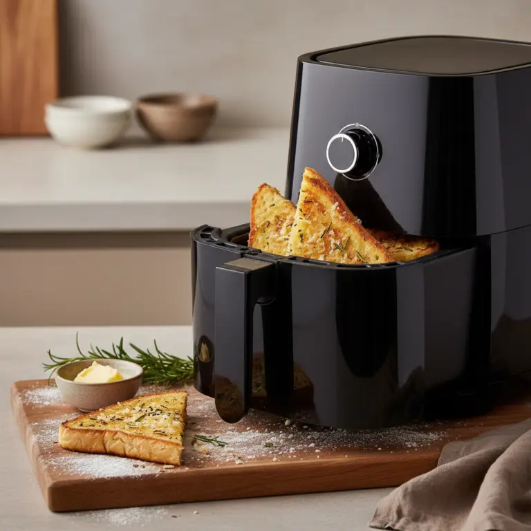 Ilustração editorial: Pão na chapa na air fryer: café da manhã pronto em 3 minutos