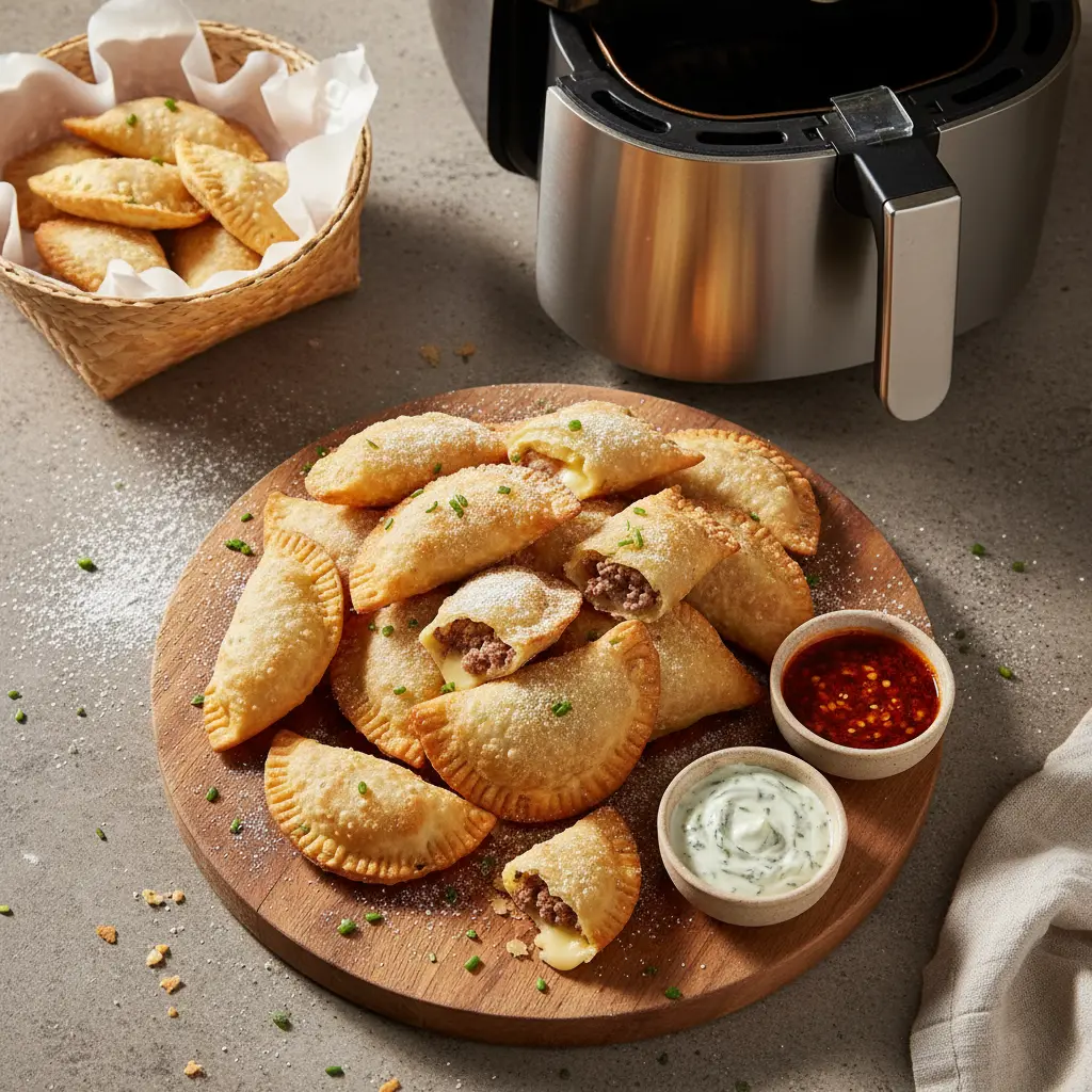 Pastel na air fryer: 3 passos para uma crocância perfeita — resultado