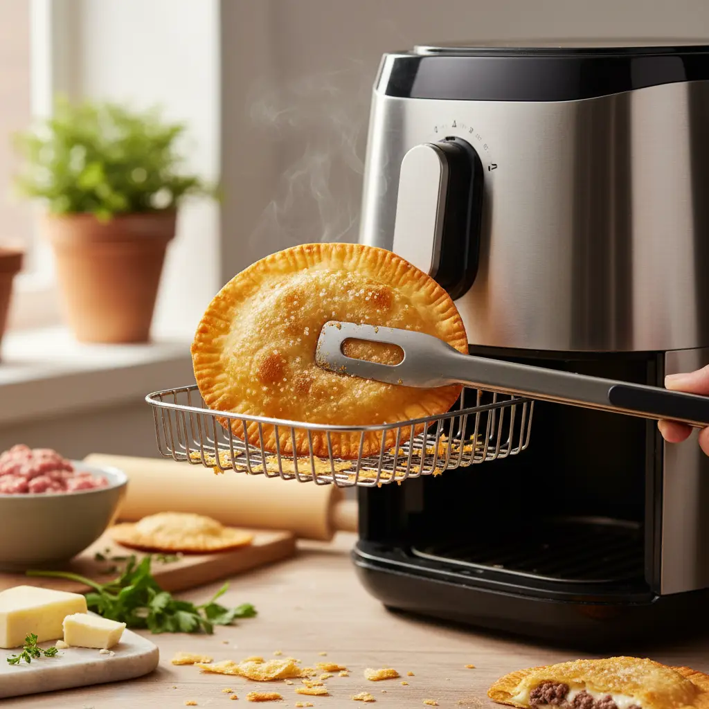 Pastel na air fryer: 3 passos para uma crocância perfeita — detalhe