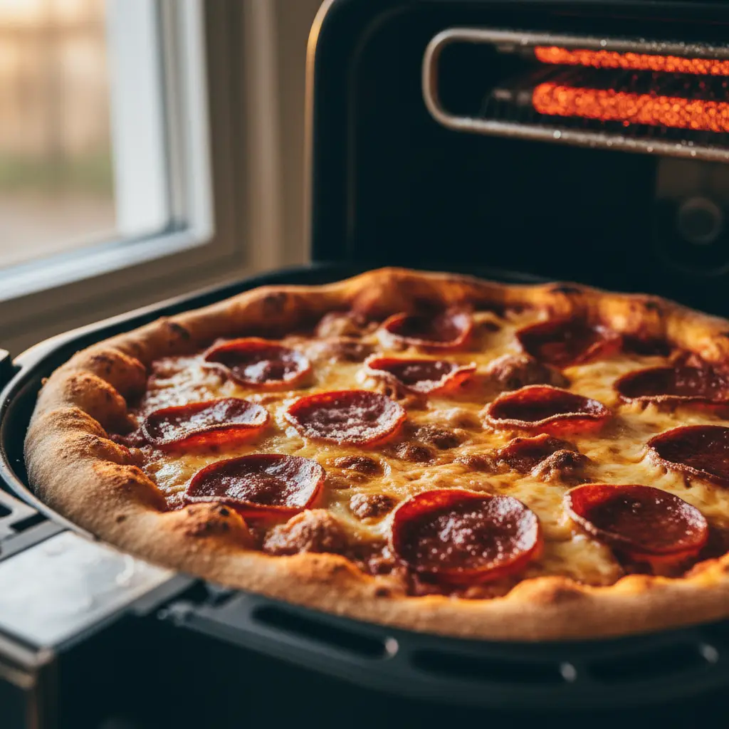 Pizza congelada na air fryer: o guia definitivo em 8 minutos — detalhe
