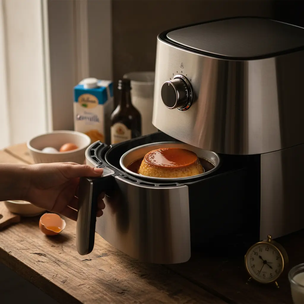 Pudim na air fryer: receita perfeita em 45 minutos — detalhe