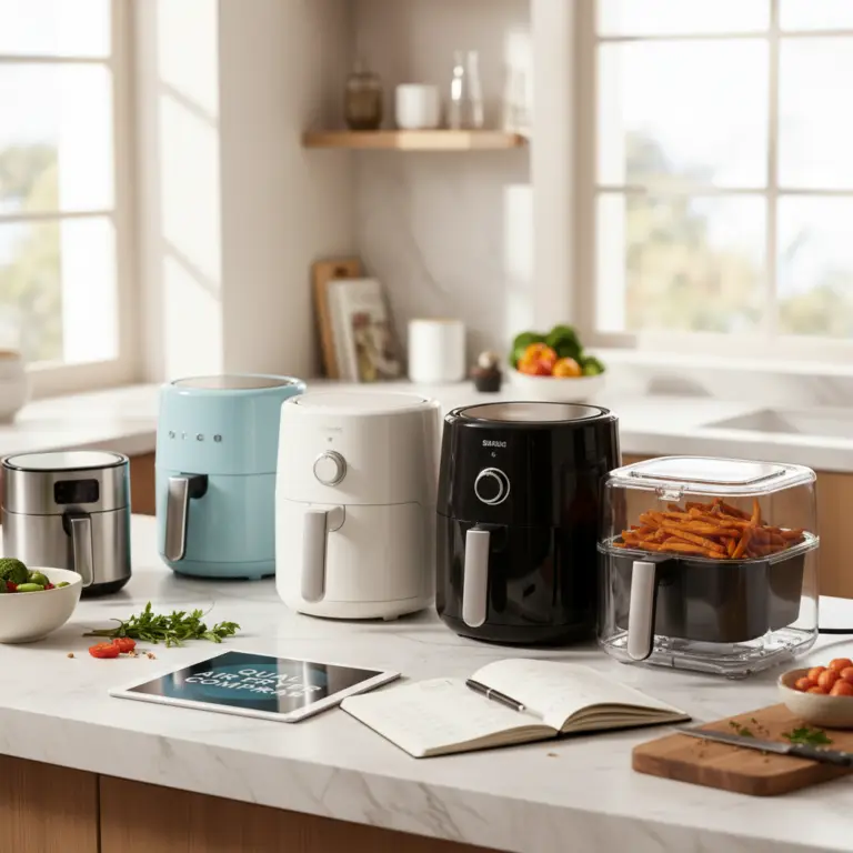 Ilustração editorial: Qual air fryer comprar: 4 critérios para não errar a escolha