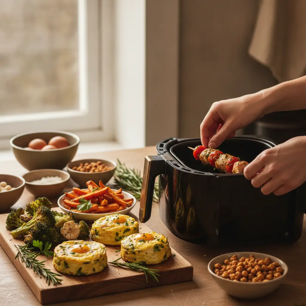 Receitas com poucos ingredientes air fryer: 5 opções em 15 min — detalhe