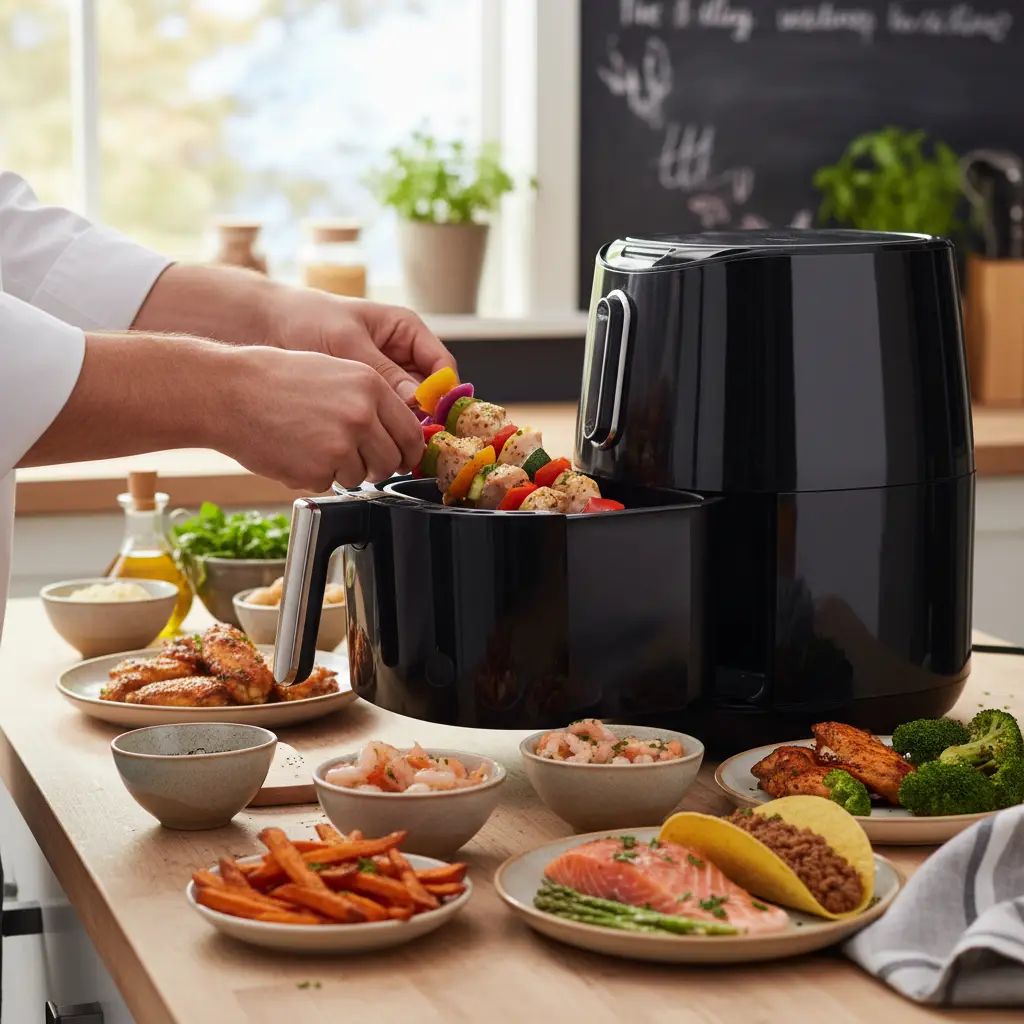 Receitas de jantar na air fryer: 5 opções prontas em 20 minutos — detalhe