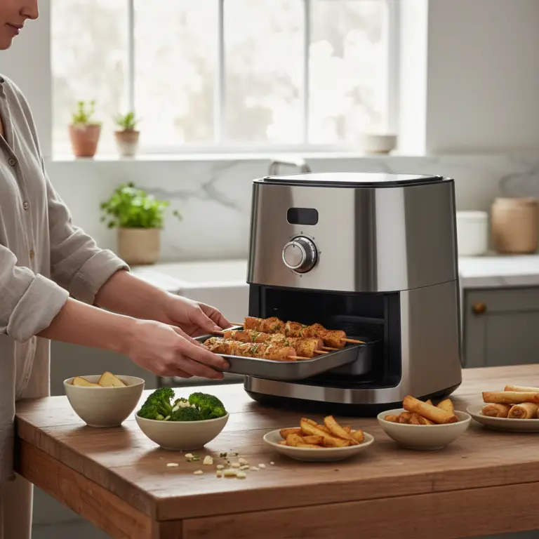 Ilustração editorial: Receitas rápidas na air fryer: 5 opções prontas em 15 minutos