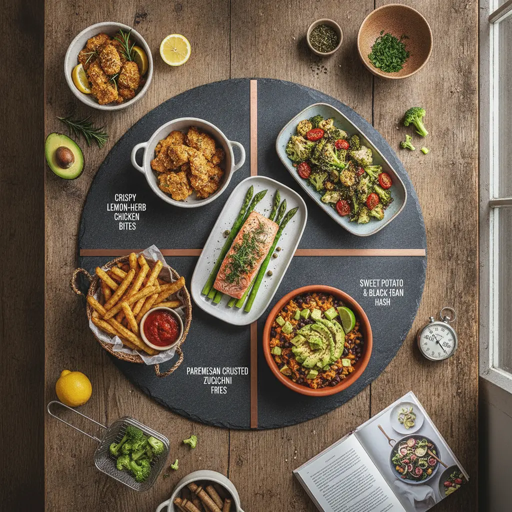 Receitas saudáveis na air fryer: 5 ideias prontas em 20 min — resultado