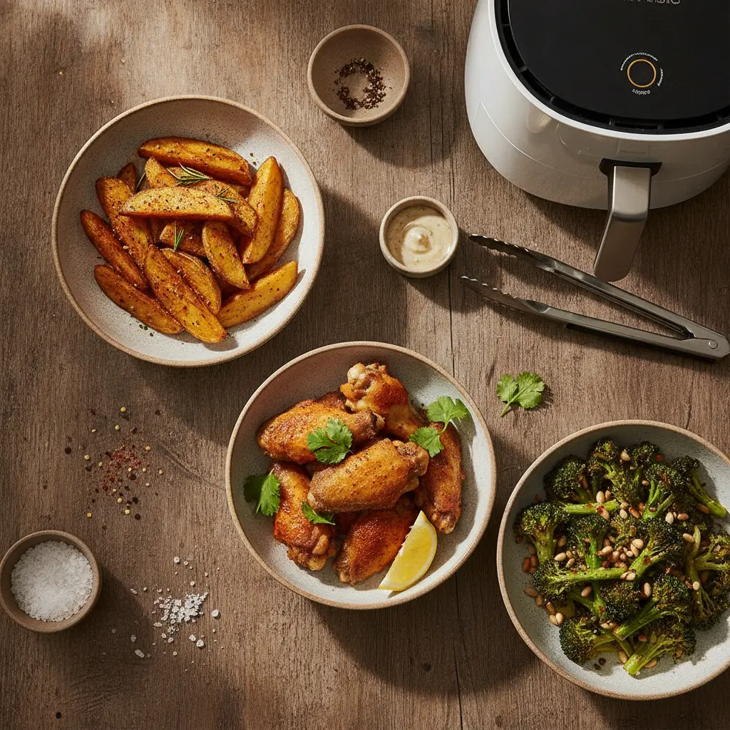 Receitas simples air fryer: 5 pratos prontos em 20 minutos — resultado