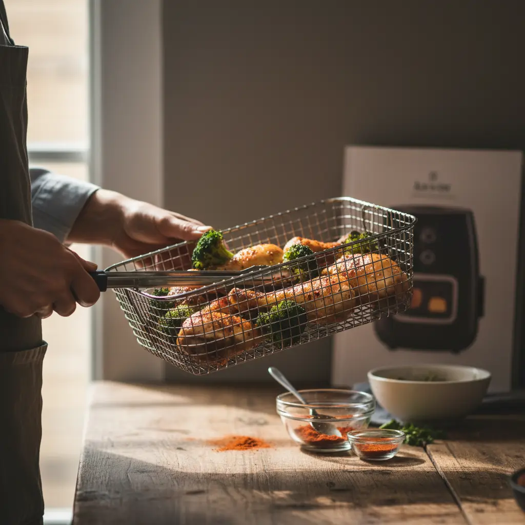 Receitas simples air fryer: 5 pratos prontos em 20 minutos — detalhe