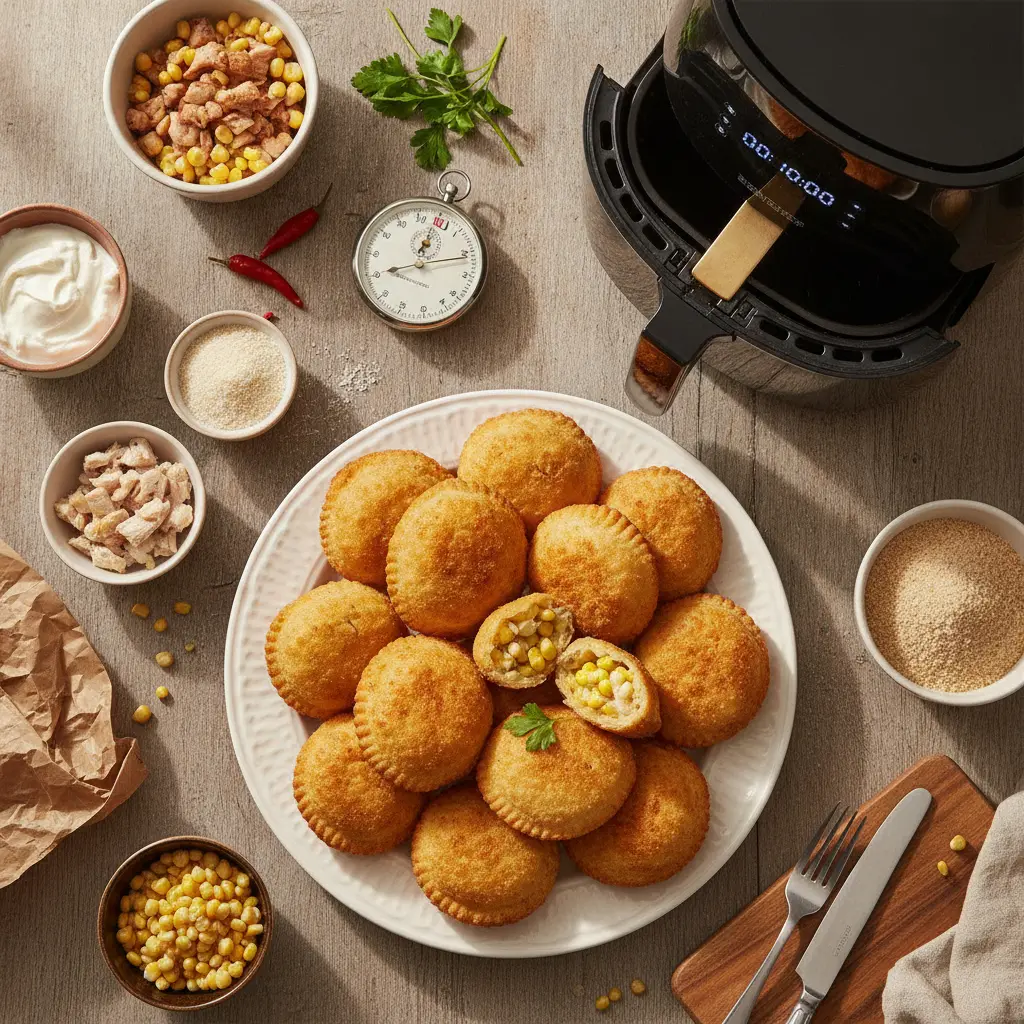 Risoles na air fryer: 10 minutos para o salgado perfeito — resultado