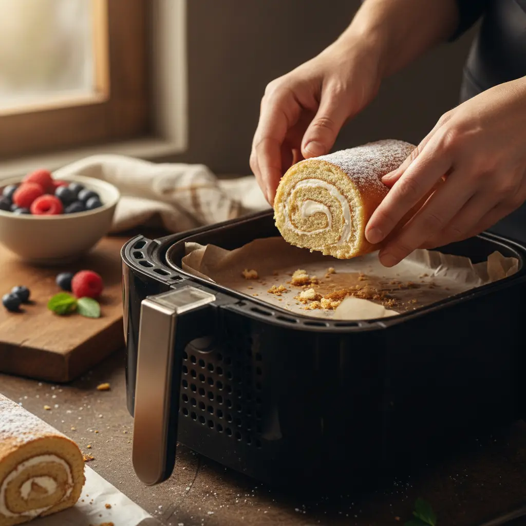 Rocambole na air fryer: 5 passos para um recheio suculento — detalhe
