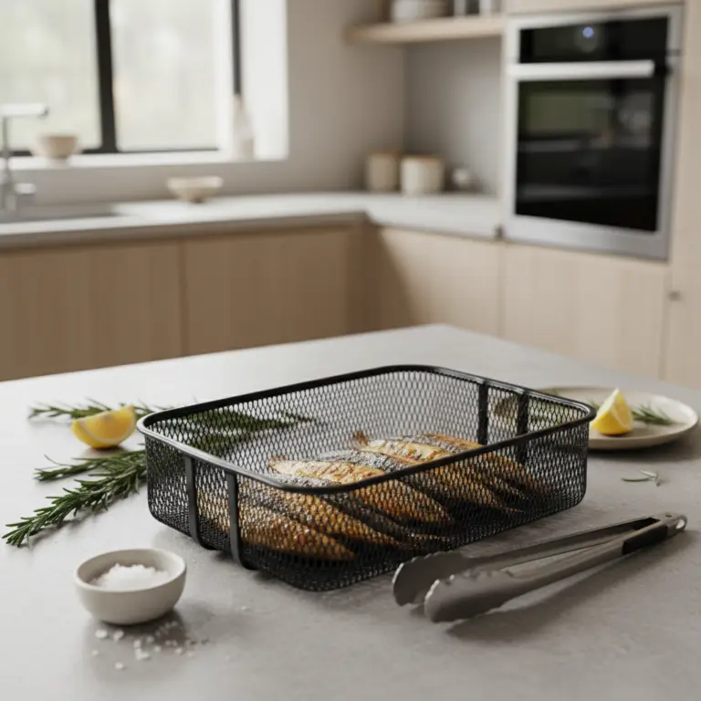 Ilustração editorial: Sardinha na air fryer: receita pronta e crocante em 15 minutos