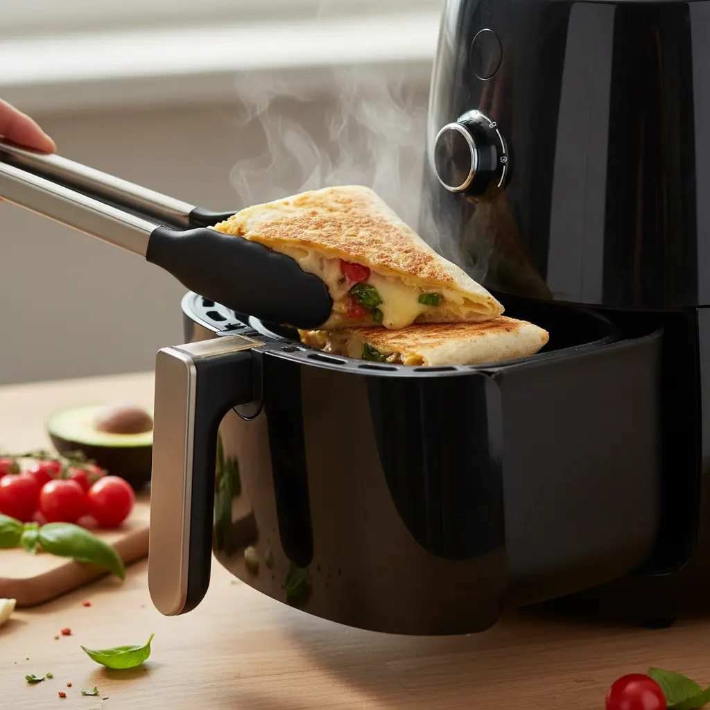 Wrap na air fryer: 3 passos para crocância perfeita em 5 min — detalhe
