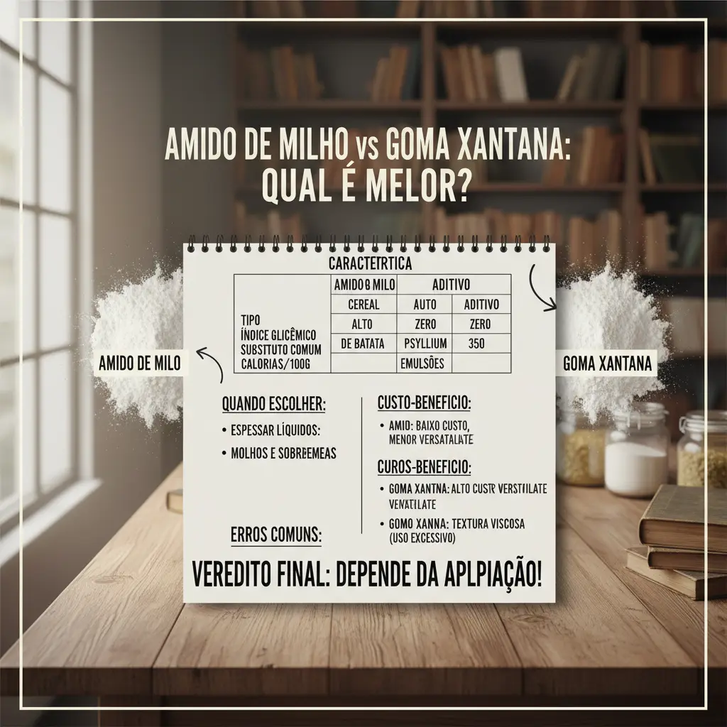 Amido de Milho vs Goma Xantana: guia definitivo para sua cozinha — resultado