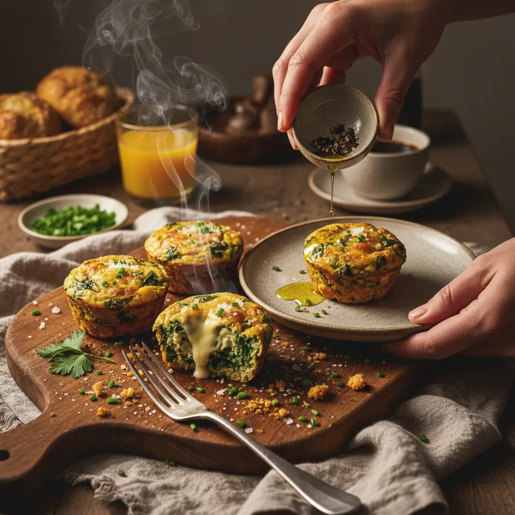 Café da manhã na air fryer: muffin de ovo pronto em 12 minutos — resultado